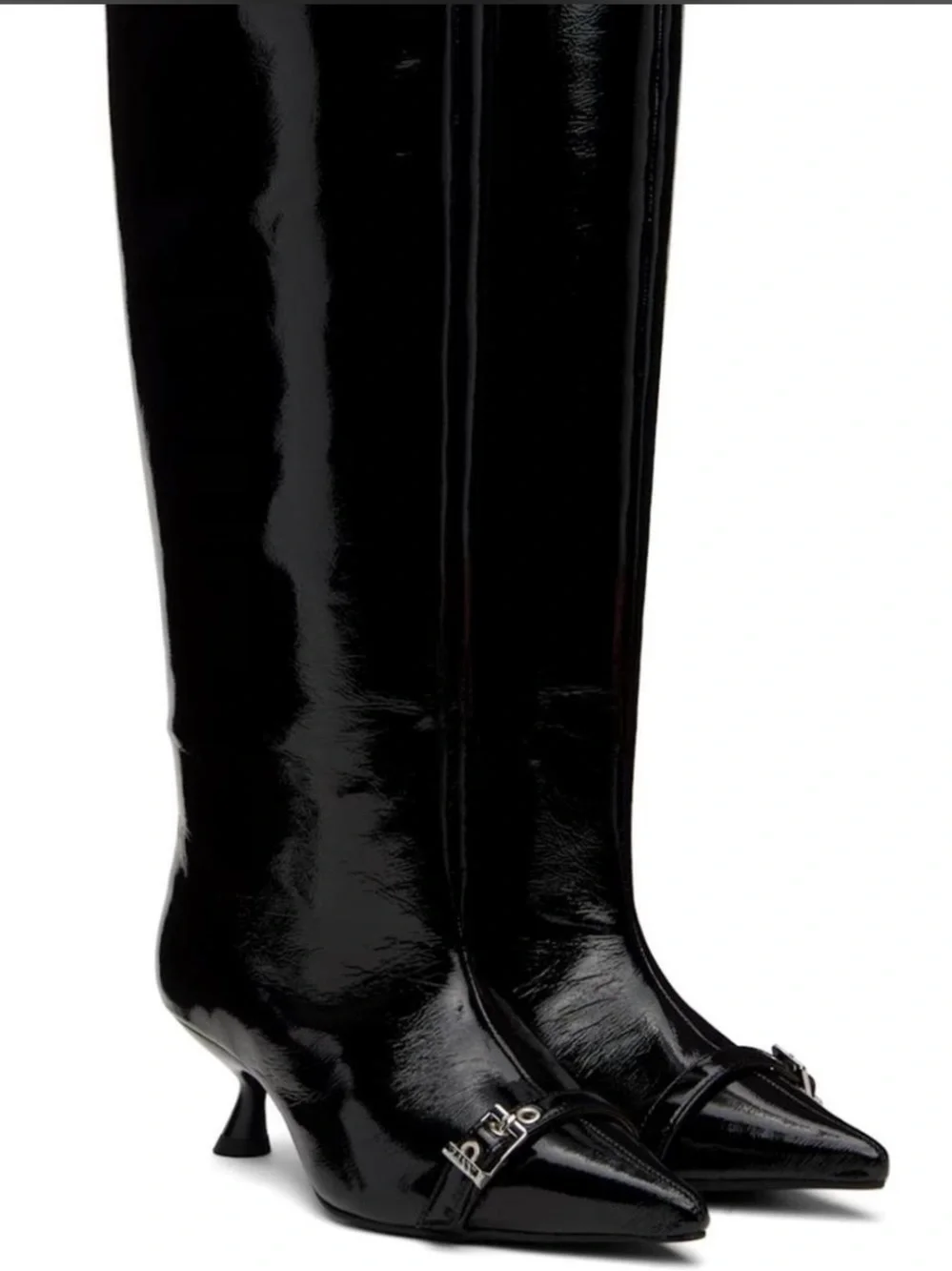 NWT GANNI Eyelets Slouchy High Shaft boot size 6